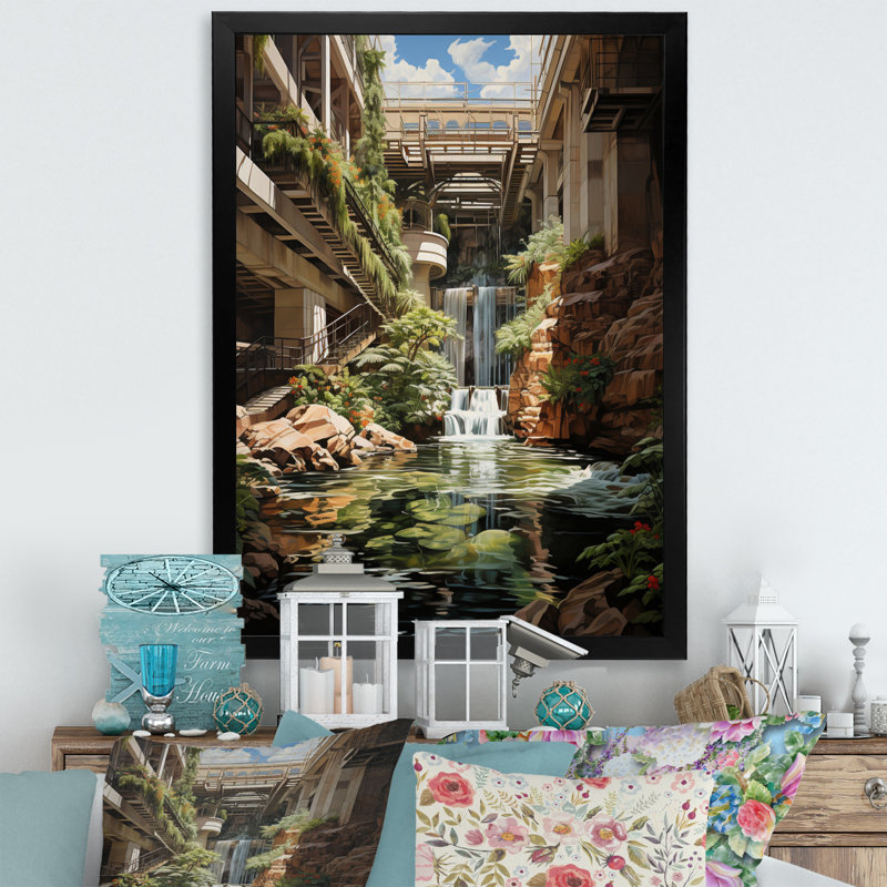 Art mural sur toile Dam, Cadre photo noir, H 32 po x l 16 po x P 1 po