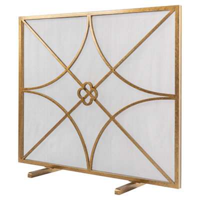 Boxwoods Bifold Iron Fireplace Screen