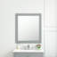 Bernharda l 28 po x H 32 po Miroir de salle de bain rectangulaire à montage en surface moderne et contemporain gris Empire-1211265042-1211265032