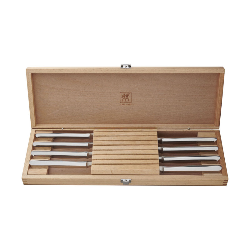 ZWILLING 8-Piece Stainless Steel Steak Knife Set w/Presentation Case