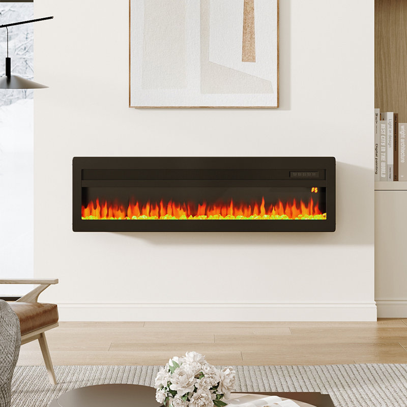 tempered glass panel Electric Fireplace, 38.6cm H x 127cm W x 14.6cm D