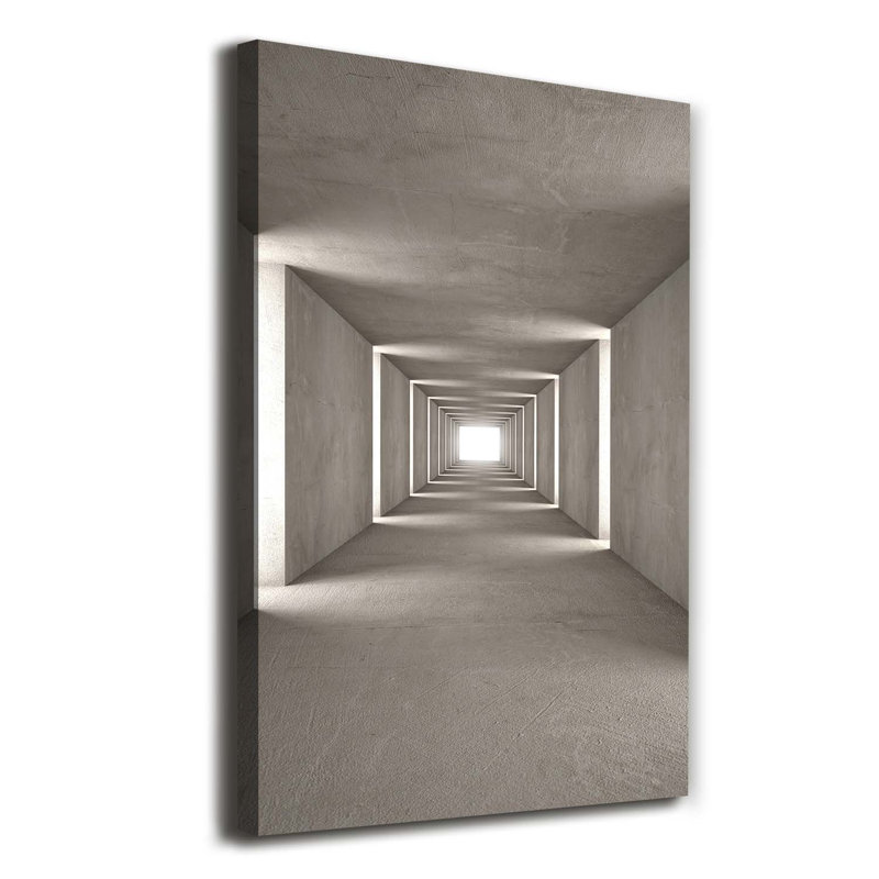 Concrete Tunnel - Wrapped Canvas Print