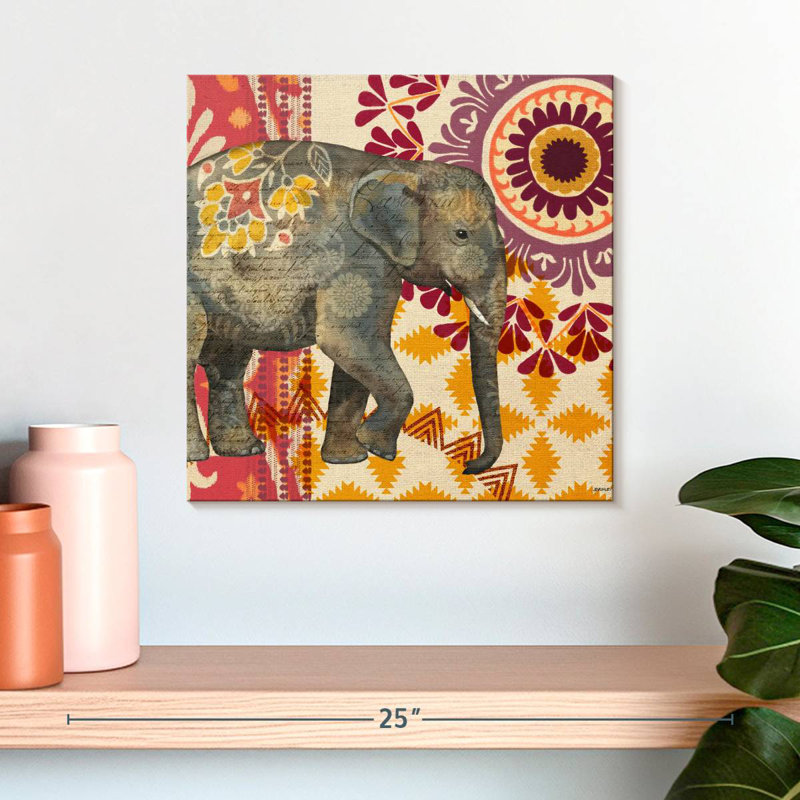 Brampt Caravan Elephant Suzani, H 16 po x l 16 po