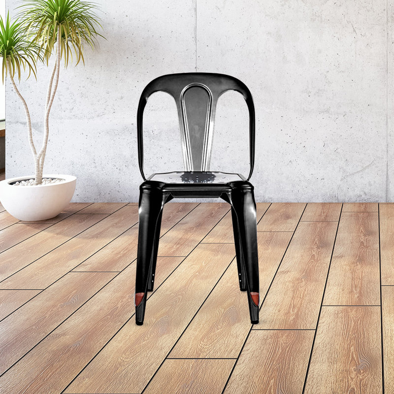 Chaise d'appoint Marais, Noir semi-brillant