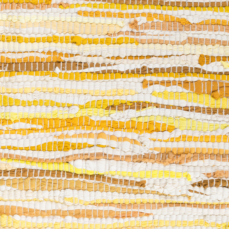 Chindi Renova, recycled materials Rug, Rectangular 110 x 60cm, Gold mix
