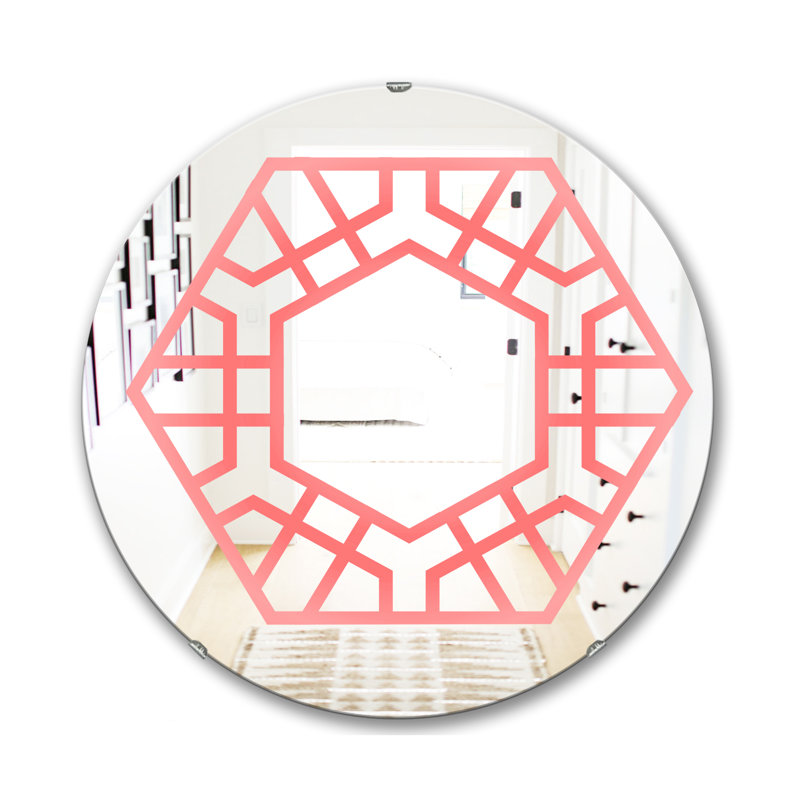 Miroir mural Hexed, H 31,5 po x l po