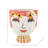 Planter Ceramic and Stoneware Boho Face Design with Floral Accents 7" Pink Indoor Outdoor Decorative Pot for Home or Garden Display