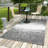 Pindall Charcoal Gray/Gray Indoor/Outdoor Rug-753142410