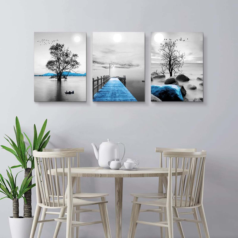 3 Piece Wrapped Canvas Print, 60 cm H x 40 cm W