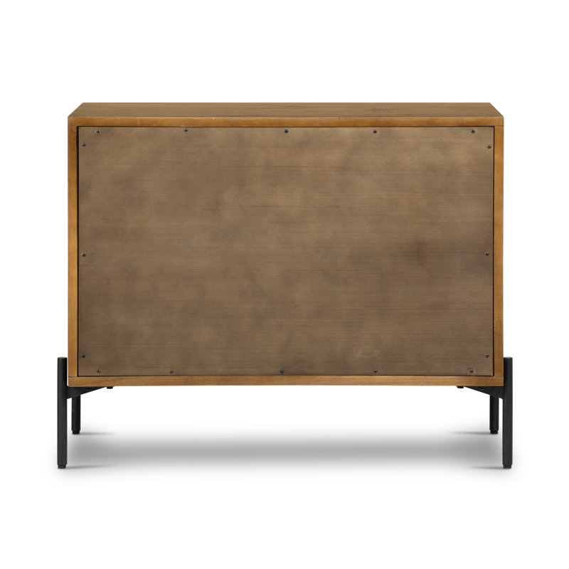 Eaton 3 - Drawer Nightstand, Amber Oak Resin