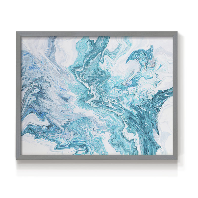 Tide Pool - Impression encadrée - Restickable, H 8 po x l 10 po, Gris