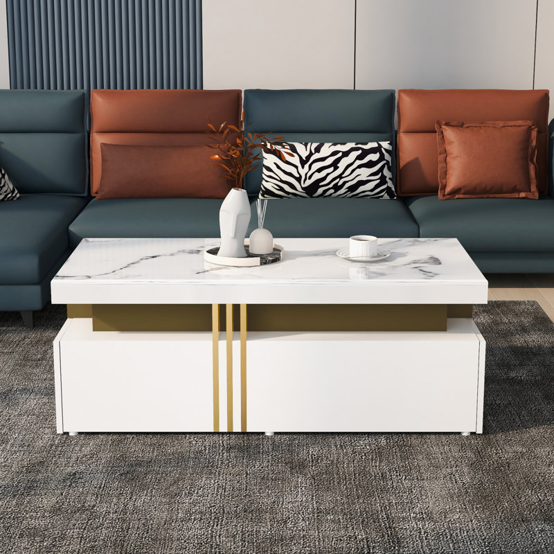 Chalsea Coffee Table with Storage, White