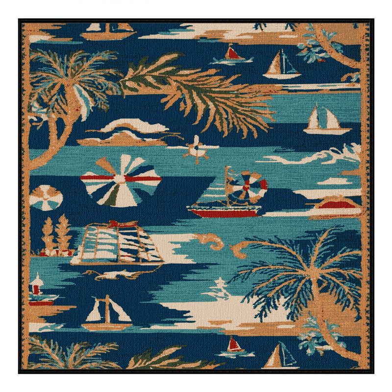  Tapis nautique lavable Florida Keys, Carré 7 pi