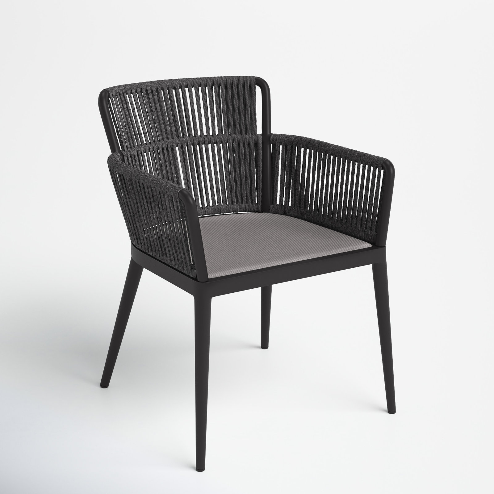 Nette Powder Coated Aluminum Patio Dining Armchair