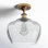 Renee Single Light Glass Semi Flush Mount