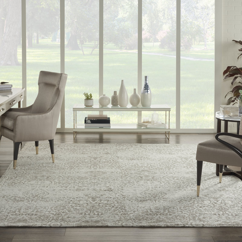 Damask Area Rug, Rectangle 69x 114cm