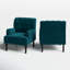 Fauteuil capitonné en velours avec garniture cloutée 28,5 po Jakub -623333507
