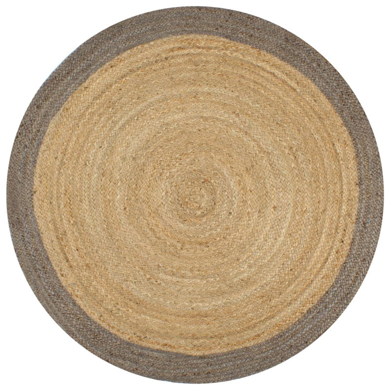 Charlotte Natural/Grey Rug, Round 120cm