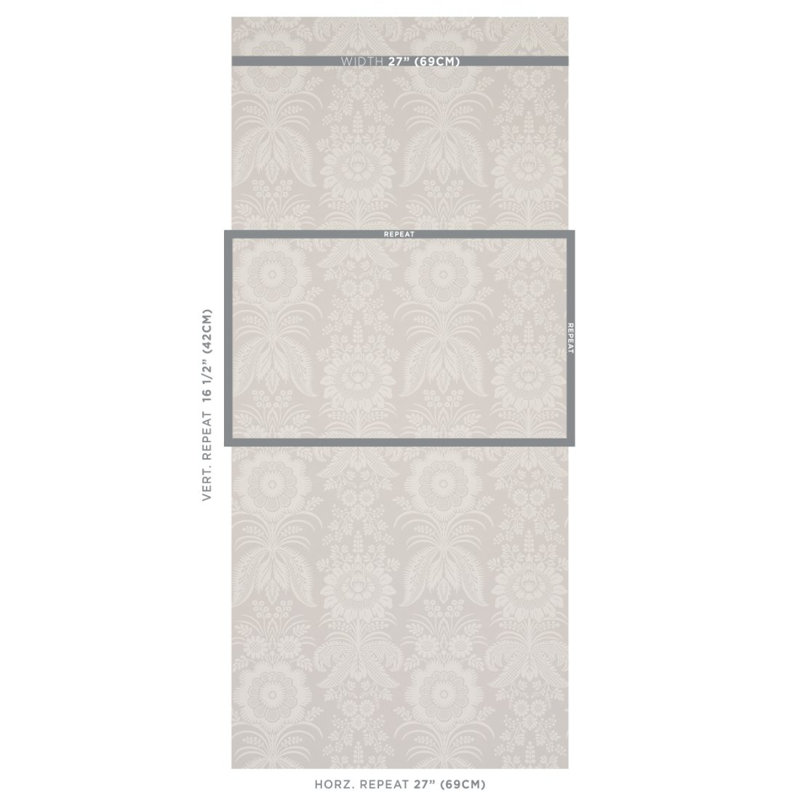 Papier peint Greta, gris