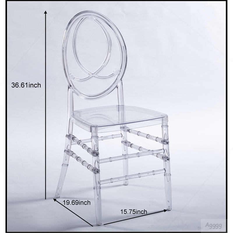 Chaise de mariage, chaise de salle à manger, ensemble de 4, siège en plastique