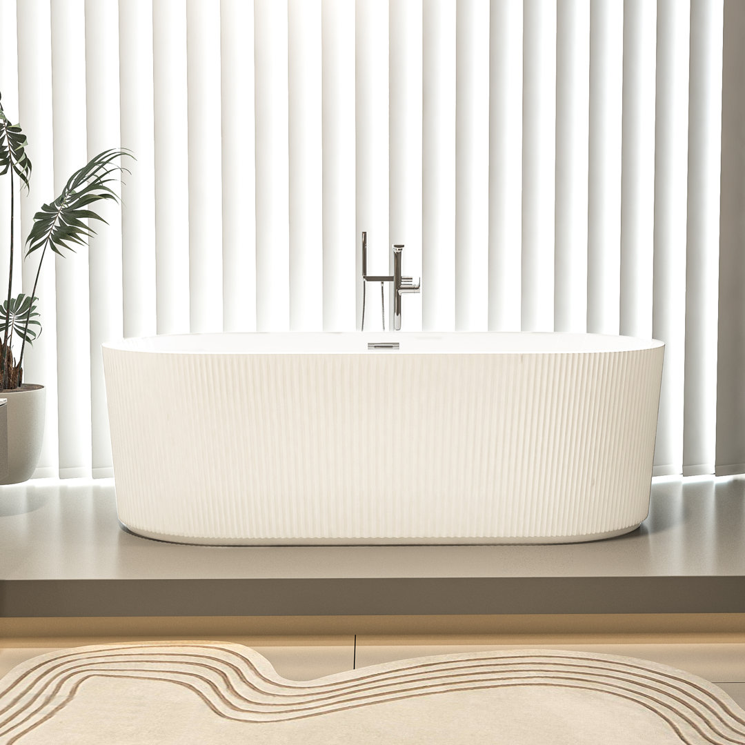 67'' x 31'' Freestanding Soaking Acrylic Bathtub ABRUZZO