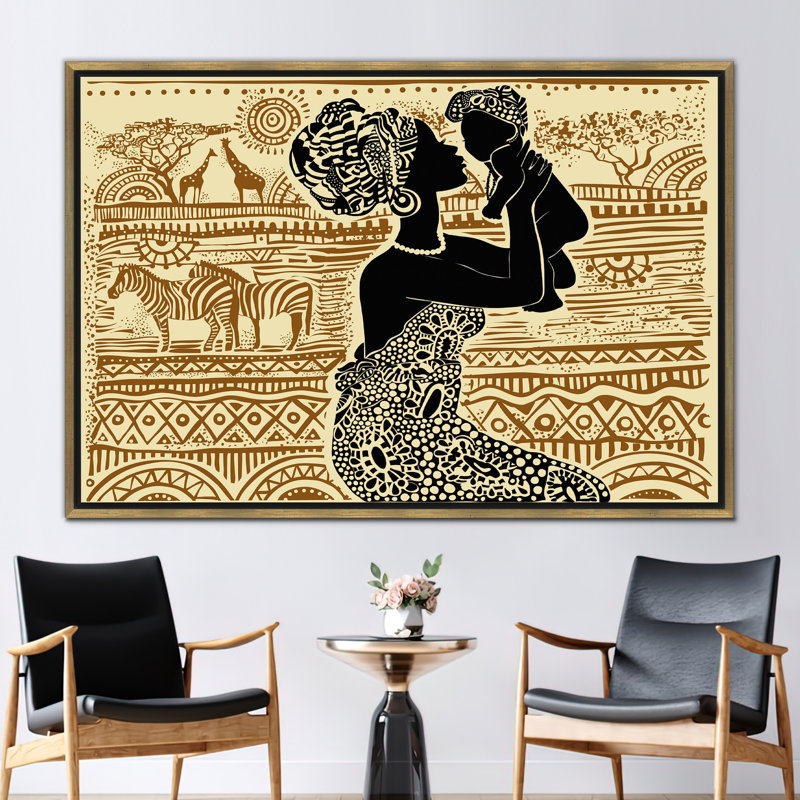 Print on Canvas, Framed Print without Mat, Gold, 20 cm H x 30 cm W