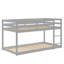 Twin Over Twin Floor Bunk Bed,Pink-2123298602
