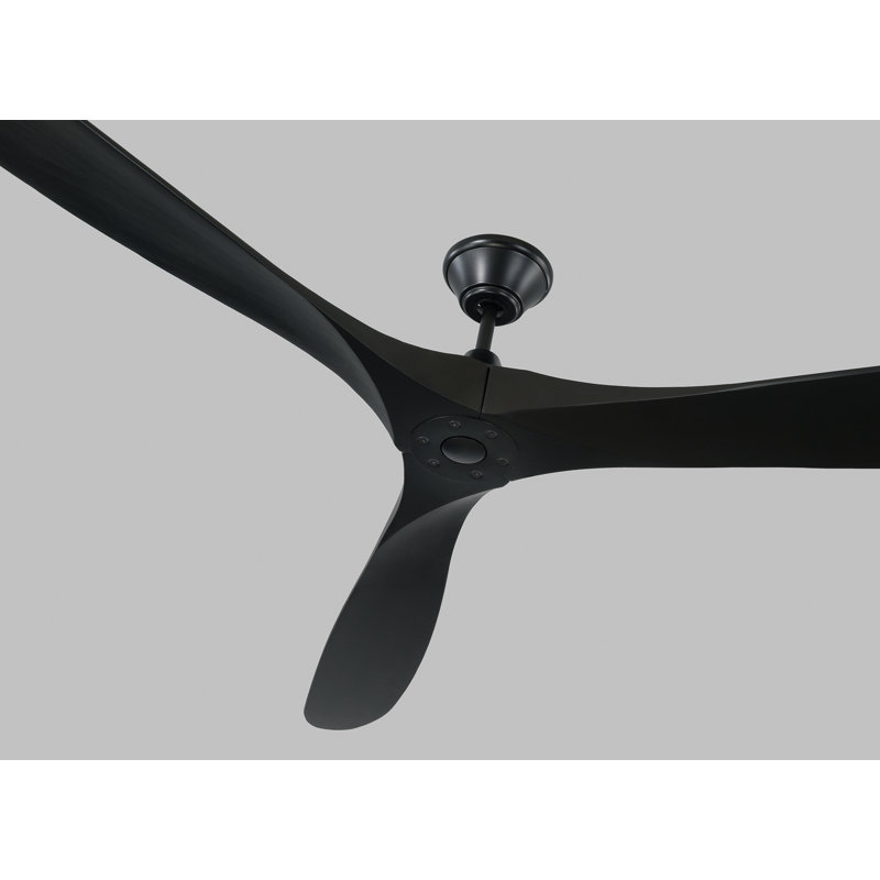 Maverick Downrod Ceiling Fan, 88 inches, Matte Black