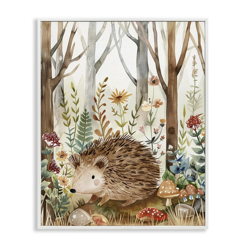 «Soft Woodland Hedgehog», estampe numérique par LSR Design Studio, H 30 po x l 24 po