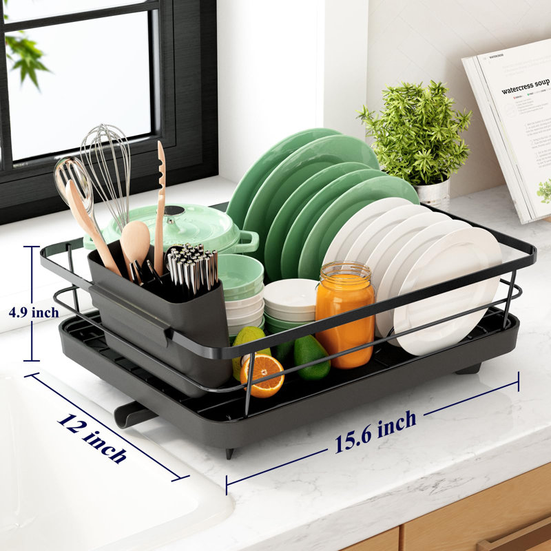 Stainless Steel Dish Rack, Black