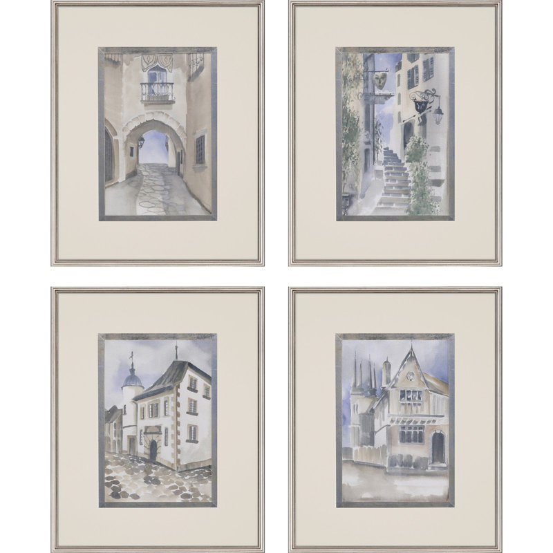 La Ville I Silver Wood Framed Landscape Poster Set