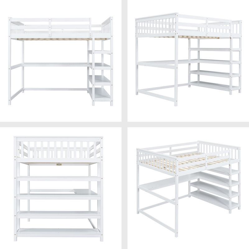 Lit mezzanine double pour enfants Gordillo