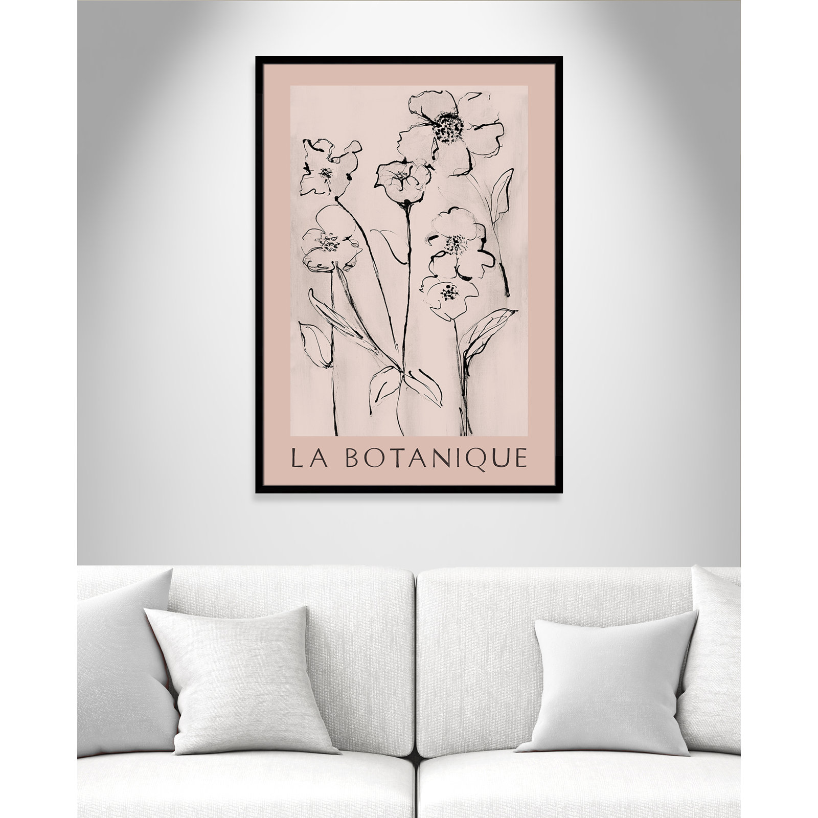 Riya "La Botanique" Print by Susan Jill, Black Single Picture Frame, No, 55" H x 39" W x 1.25" D