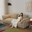 Canapé droit en chenille lavable Mid-Century