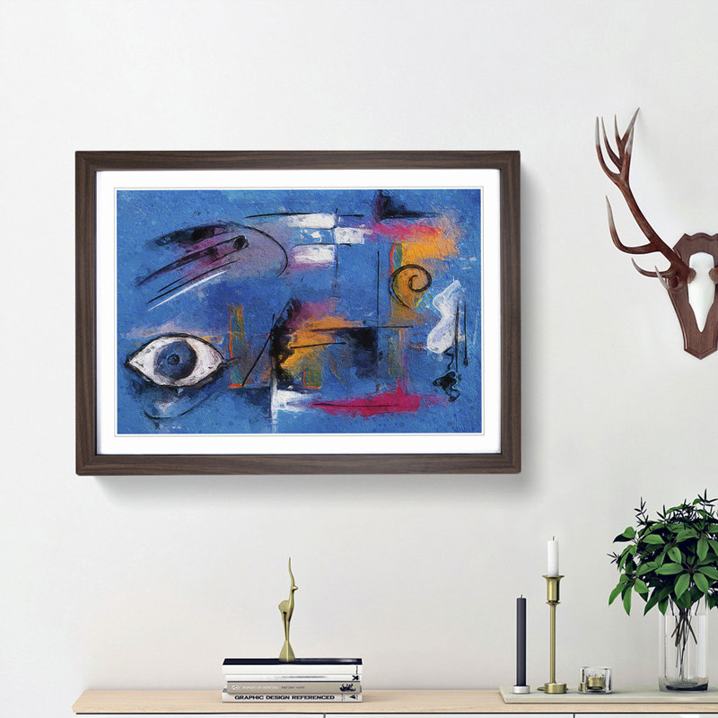 Abstract Vol.207 by S.Johnson - Framed Print, 33cm H x 45cm W x 2cm D, Walnut Framed