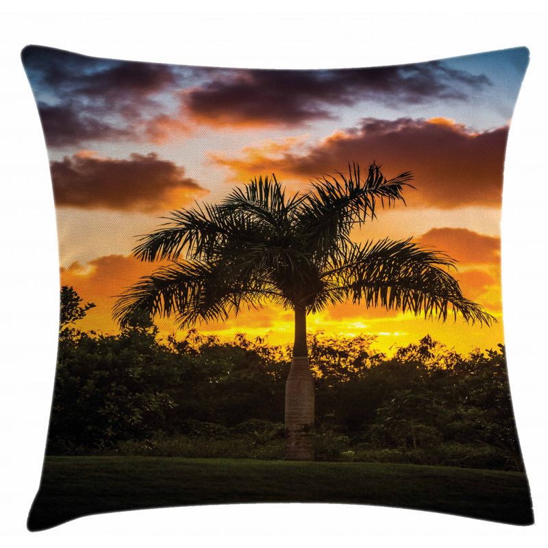 Housse de coussin décoratif d’intérieur/extérieur 40" palm tree