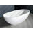 Kingston Brass Arcticstone 65-Inch Solid Surface Oval Double Ended Freestanding Tub with Drain
