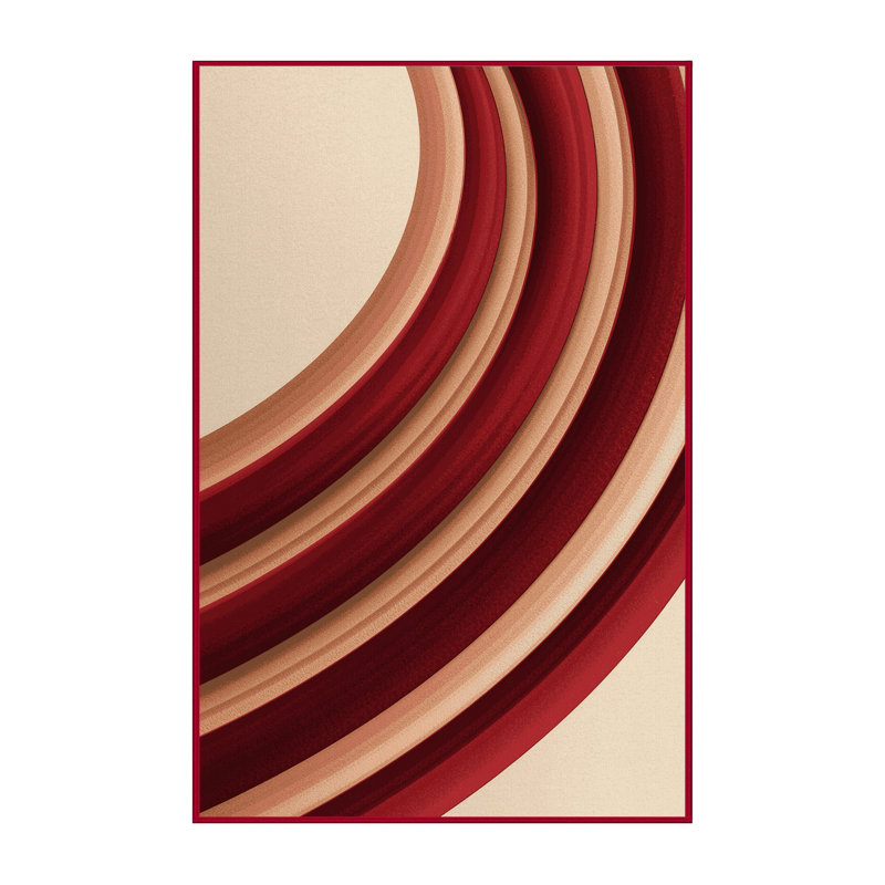 Soft Plush Montauk Red Velvet Rope Posh & Luxe Solid Color Area Rug in Red – Red Binding, 7x10