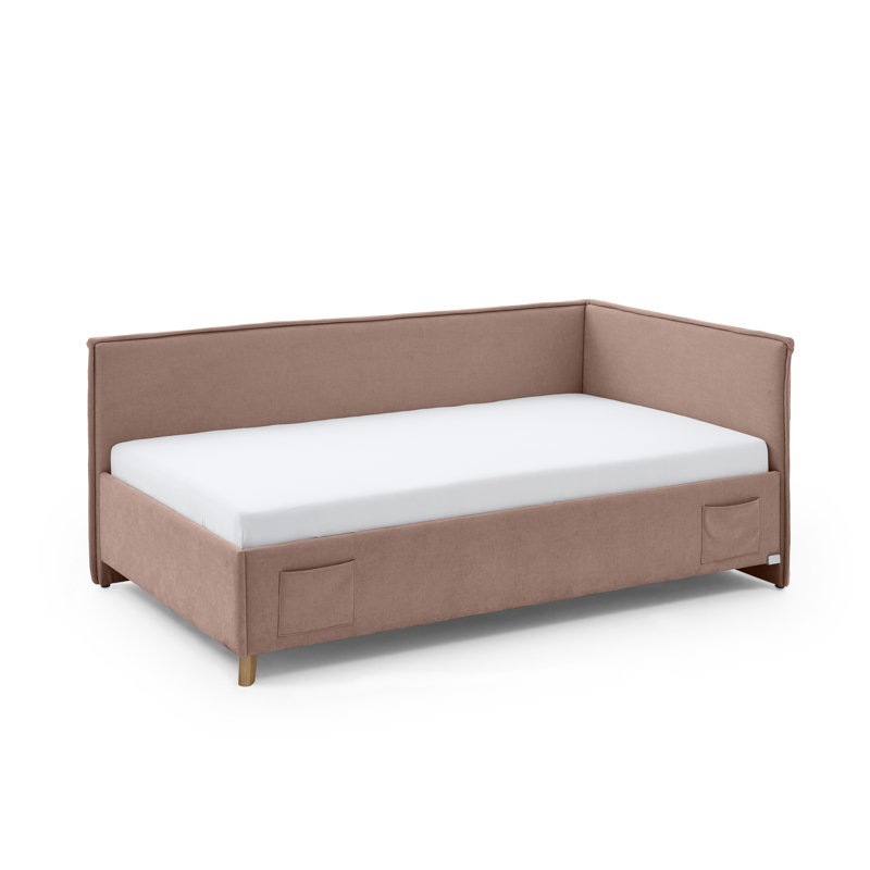Chickerell Upholstered Standard Bed, Rose, European Single (90 x 200cm)
