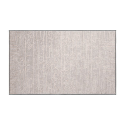 Silky Soft Plush Grey Area Rug