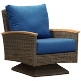 Bella Wicker Teak Outdoor Swivel Lounge Chair