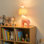 Lampe de table girafe moderne avec abat-jour en raphia tissé à la main, base en résine, 3 W à DEL intégrée