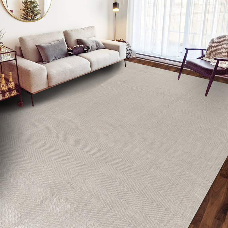 Chevron Area Rug in Gray