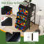 Commode à 4 tiroirs pour chambre à coucher avec briques colorées en plastique et blocs vibrants et commodes pour vêtements