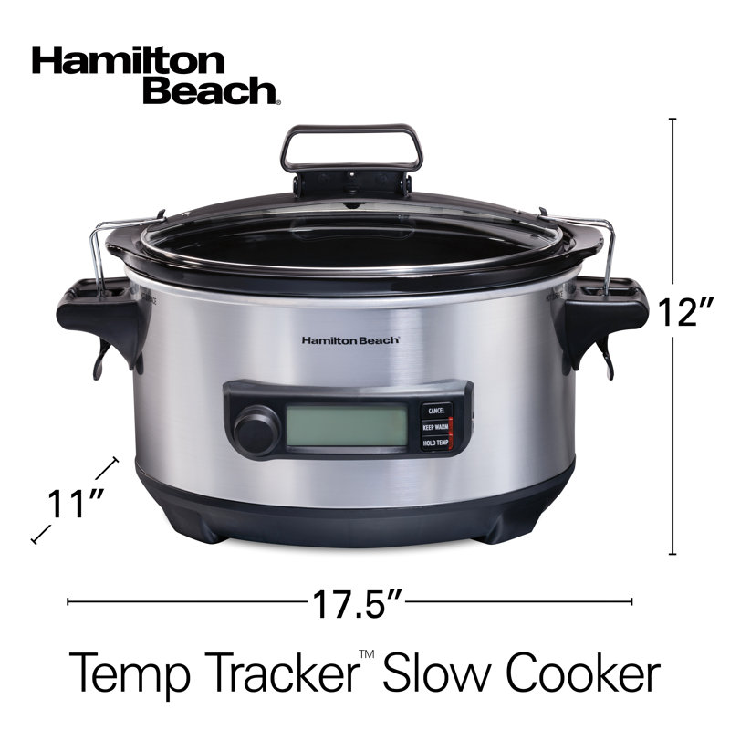 Hamilton Beach 6 Qt Stainless Steel Slow Cooker with Timer