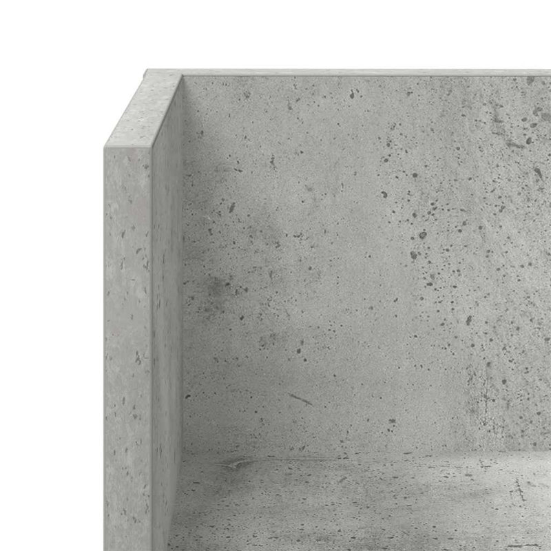 18-20 Wall Mounted Shelf, 16.5cm H x 100cm W x 16.5cm D, Concrete grey