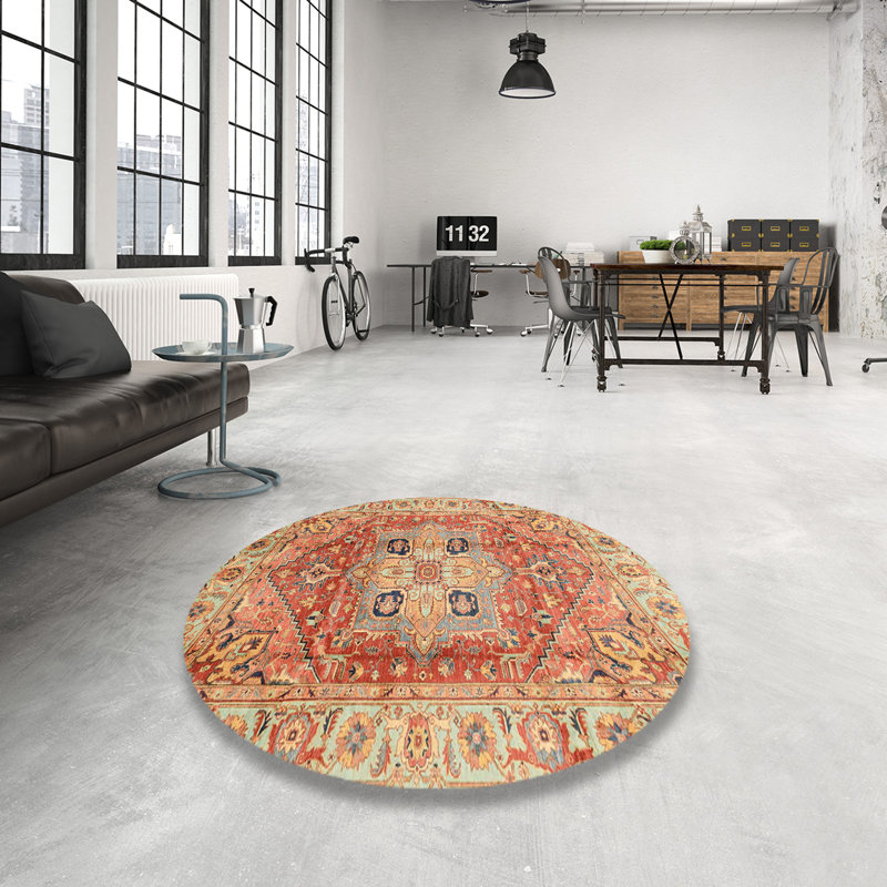Hawo Abstract Indoor Rug, Round 4'