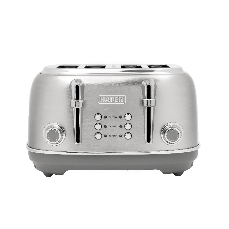 HADEN Heritage 4-Slice Wide Slot Toaster, Stainless Steel/Chrome