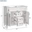 Meuble-lavabo 36 po avec lavabo supérieur et armoire à miroir blanche