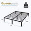 Base de lit plateforme en métal noir de 14 po avec support en lattes d'acier Lutherville, aucun sommier tapissier requis-1875430237-1844453697